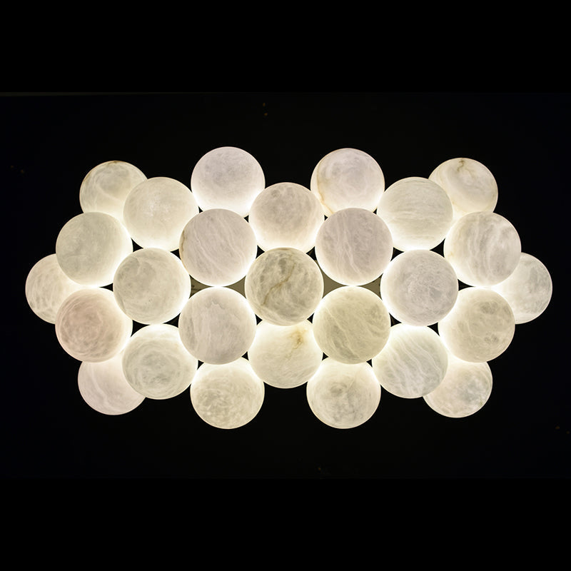 Feyran Setlla 27-Alabaster Ball Chandelier, Luxury Model Lighting