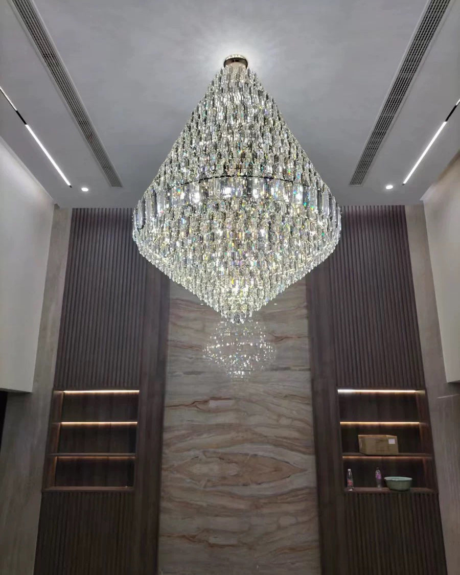 Feyran Tiered taper Crystal Foyer Chandelier