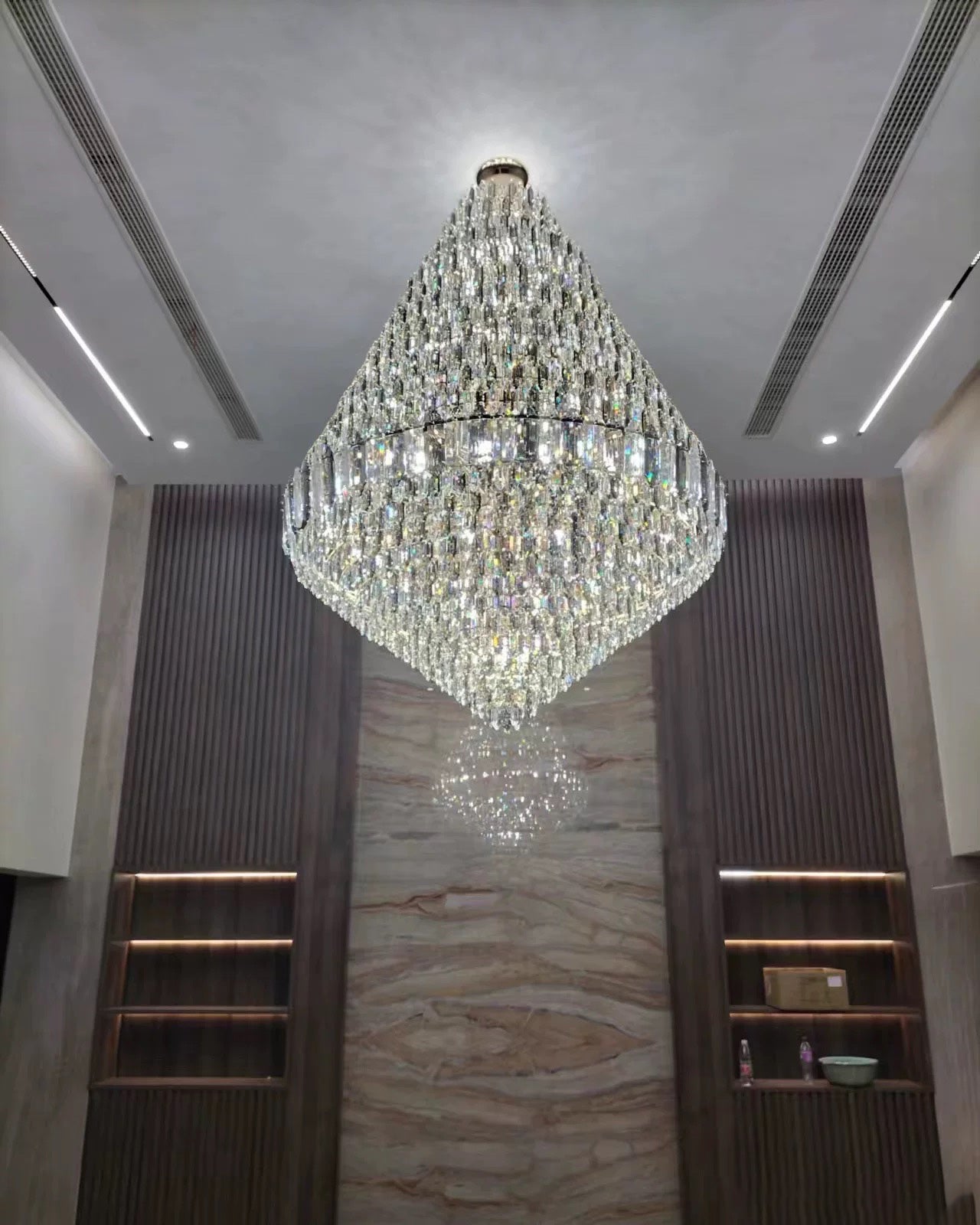 Feyran Tiered taper Crystal Foyer Chandelier