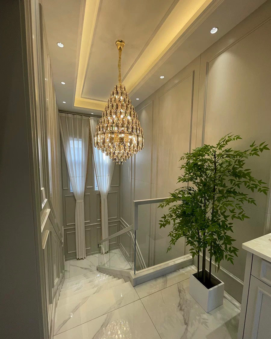 Feyran Tiered taper Crystal Foyer Chandelier