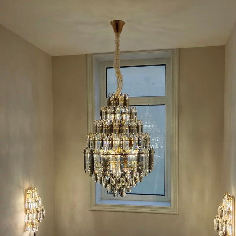 Feyran Tiered taper Crystal Foyer Chandelier