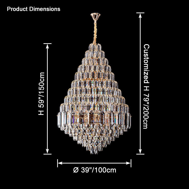 Feyran Tiered taper Crystal Foyer Chandelier