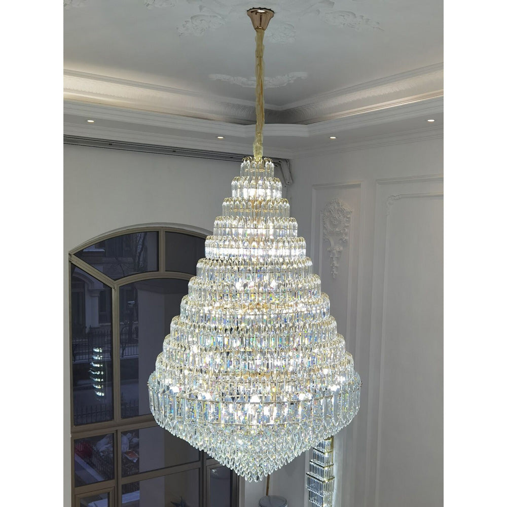 Feyran Tiered taper Crystal Foyer Chandelier