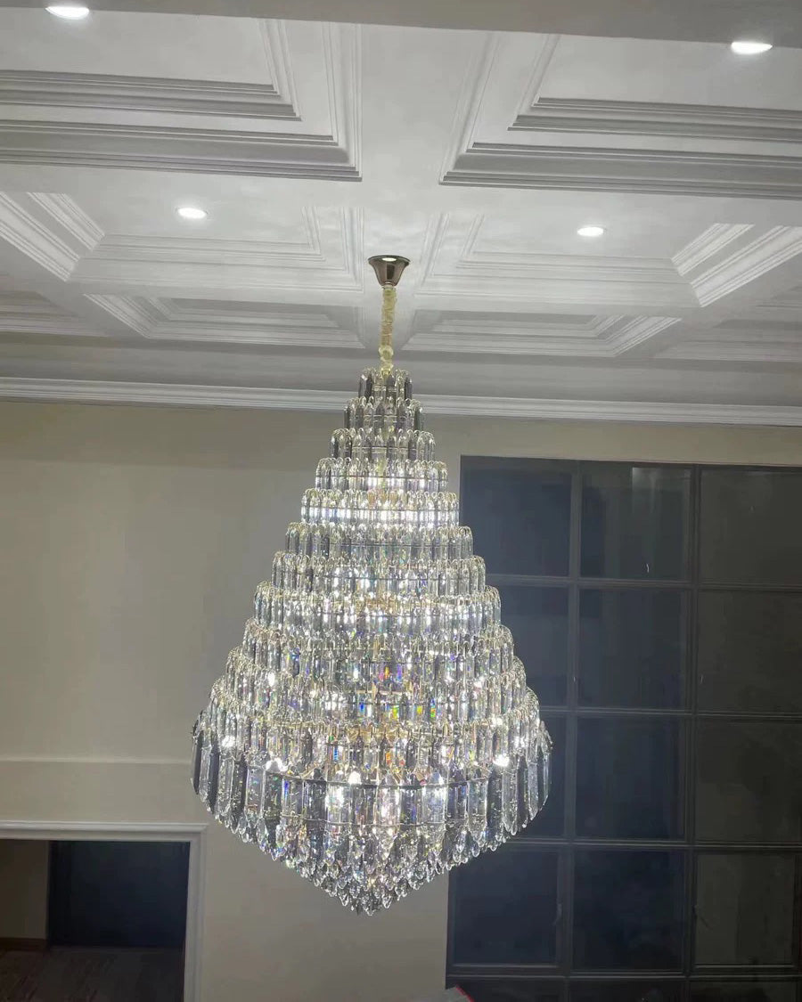 Feyran Tiered taper Crystal Foyer Chandelier