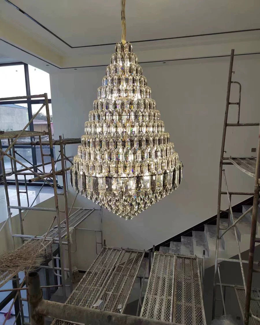 Feyran Tiered taper Crystal Foyer Chandelier