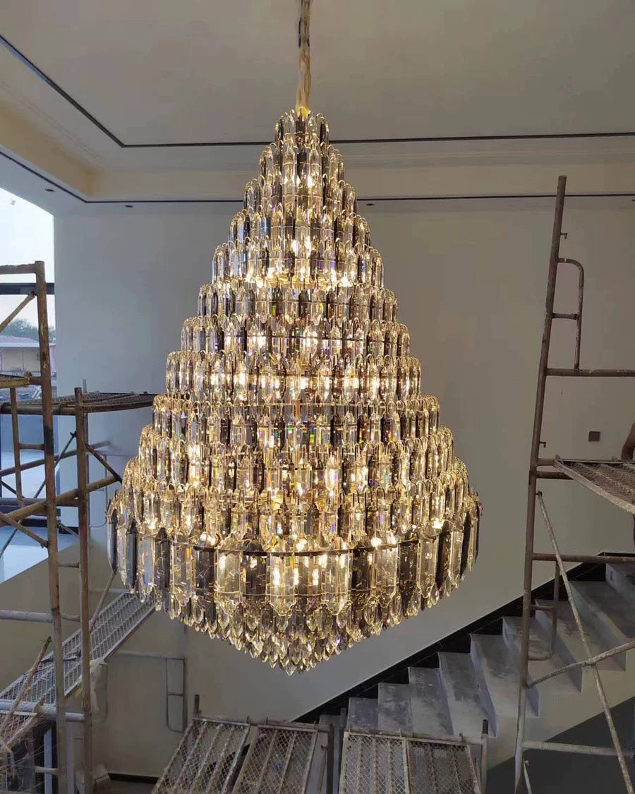 Feyran Tiered taper Crystal Foyer Chandelier