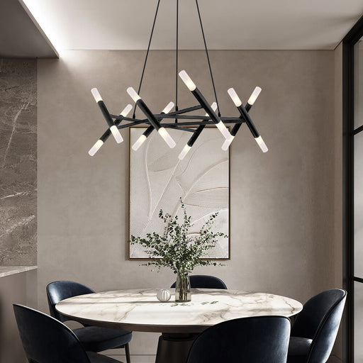 Mid Century Modern Polygonal Chandelier Living Room-1 | Feyran