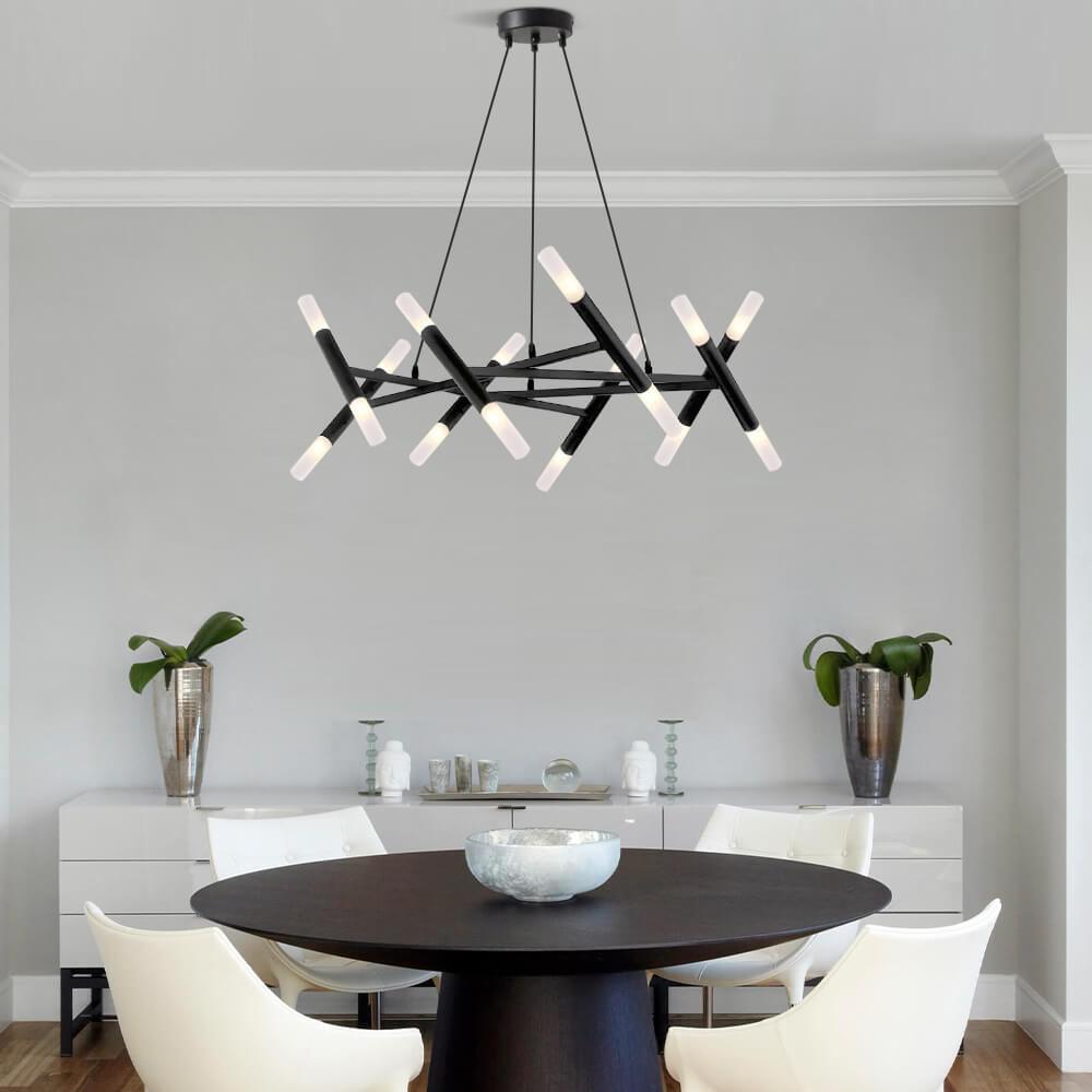 Mid Century Modern Polygonal Chandelier Living Room-2 | Feyran