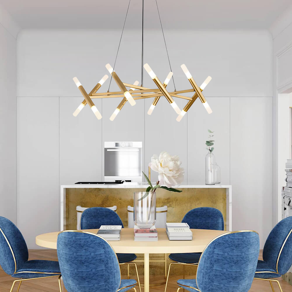 Mid Century Modern Polygonal Chandelier Living Room-3 | Feyran