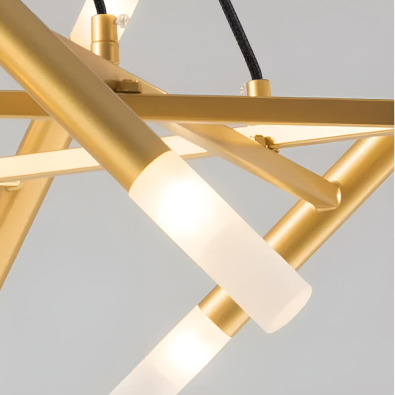 Mid Century Modern Polygonal Chandelier Living Room-detail2 | Feyran