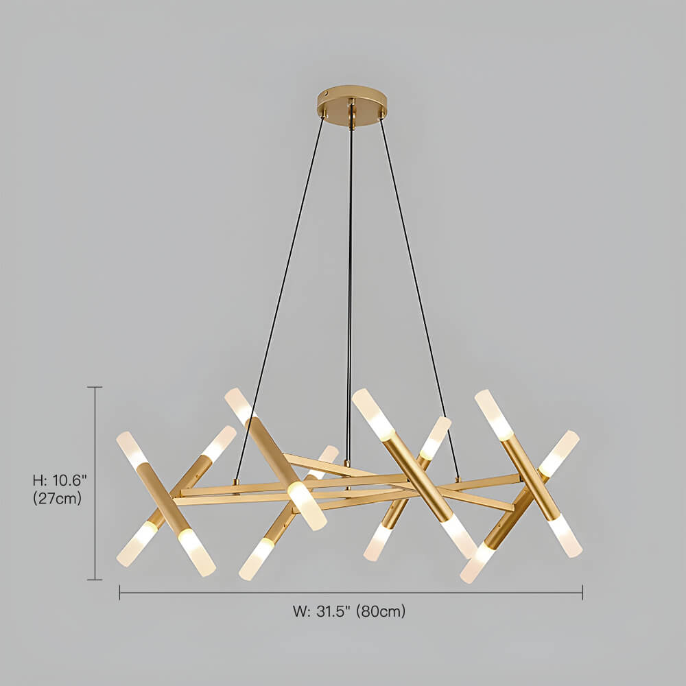 Mid Century Modern Polygonal Chandelier Living Room-size | Feyran
