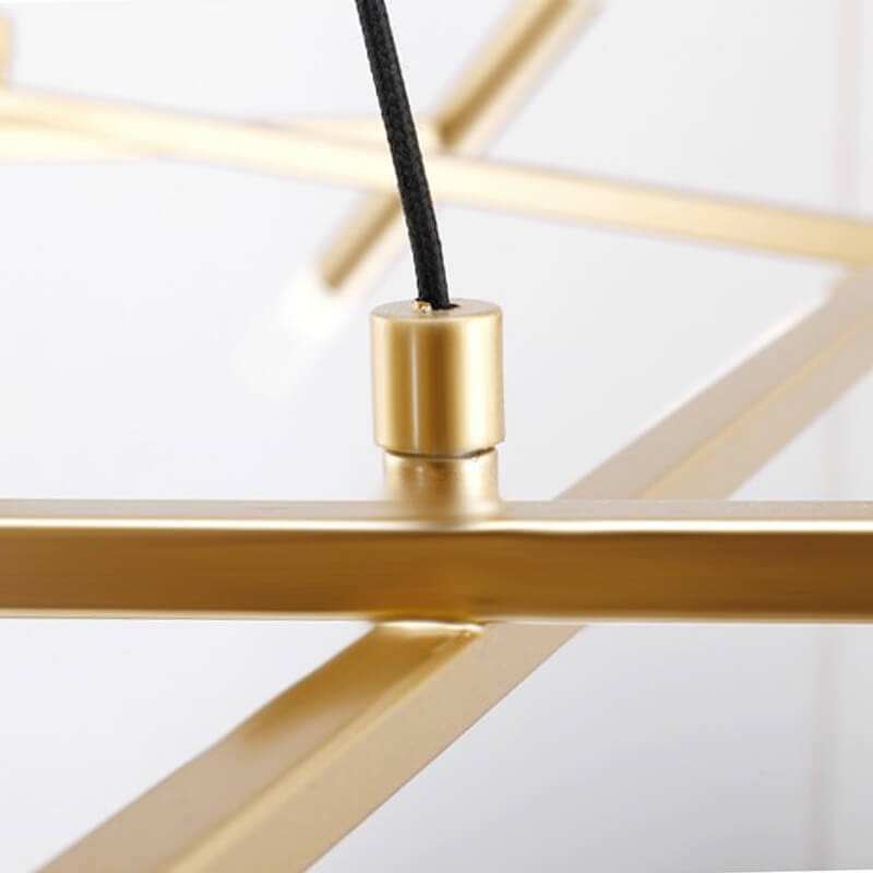 Mid Century Modern Polygonal Chandelier Living Room-detail | Feyran