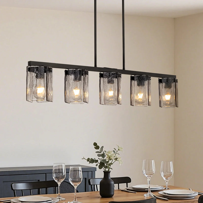 minimalist-smoked-glass-linear-chandelier-Feyran-lighting