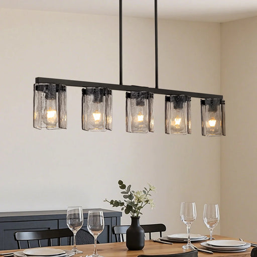 minimalist-smoked-glass-linear-chandelier-Feyran-lighting