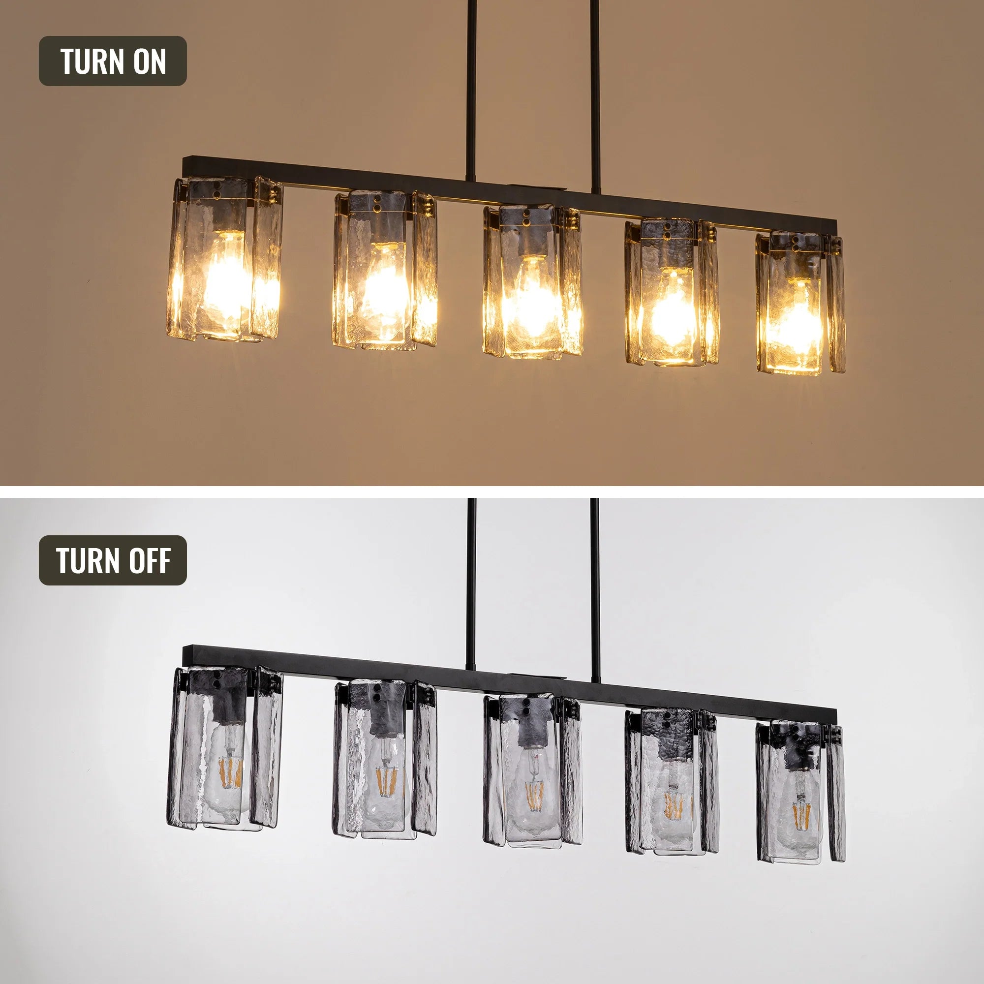 minimalist-smoked-glass-linear-chandelier-light-effect-Feyran-lighting