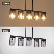 minimalist-smoked-glass-linear-chandelier-light-effect-Feyran-lighting