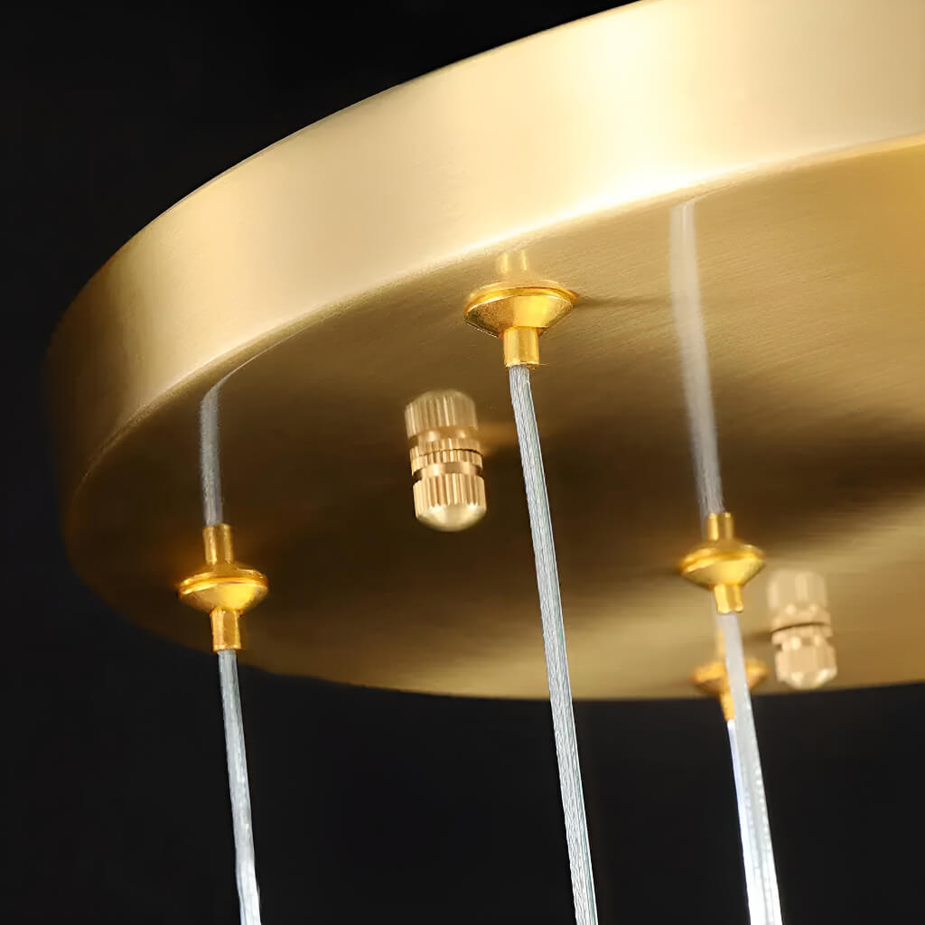 Modern Golden Raindrop Crystal Chandeliers for High Ceilings in Foyer & Living Room 8 | Feyran