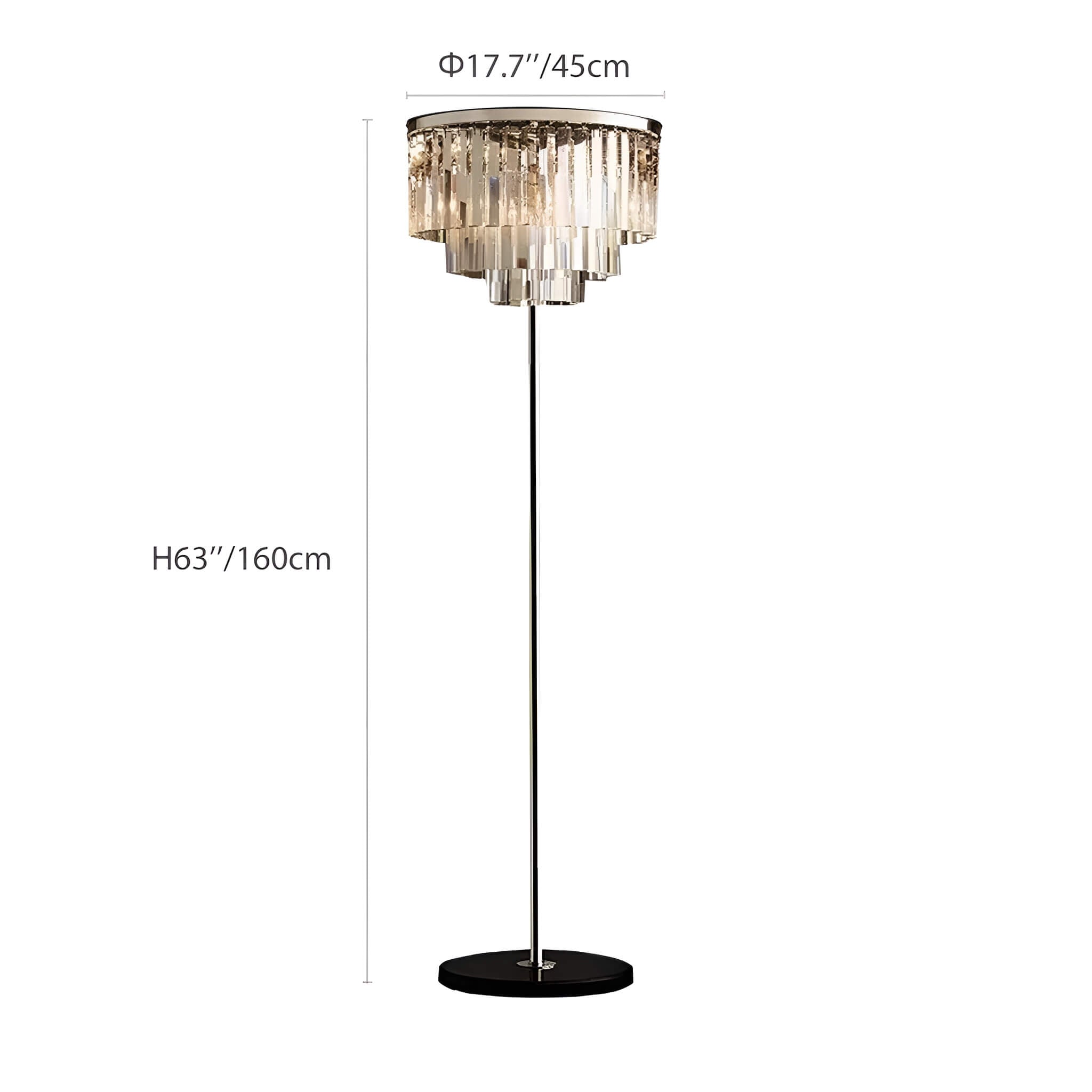 Modern American Crystal Floor Lamp for Elegant Living Spaces-size|Feyran