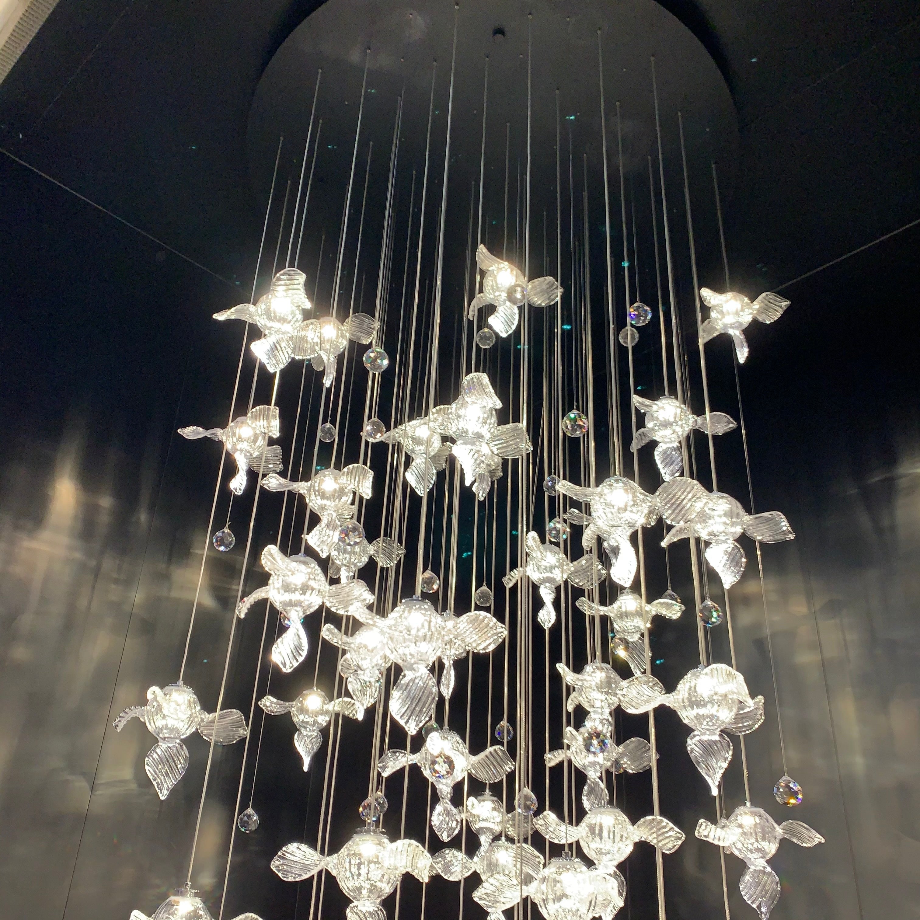 Modern Art Design Propeller-like Crystal Chandelier for Staircase/Villa/Foyer/High-ceiling Space