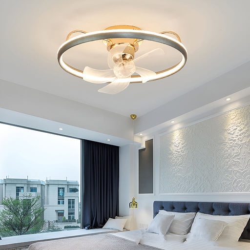 Modern Circular Ceiling Fan Light With Remote Control-bedroom | Feyran Lightin…