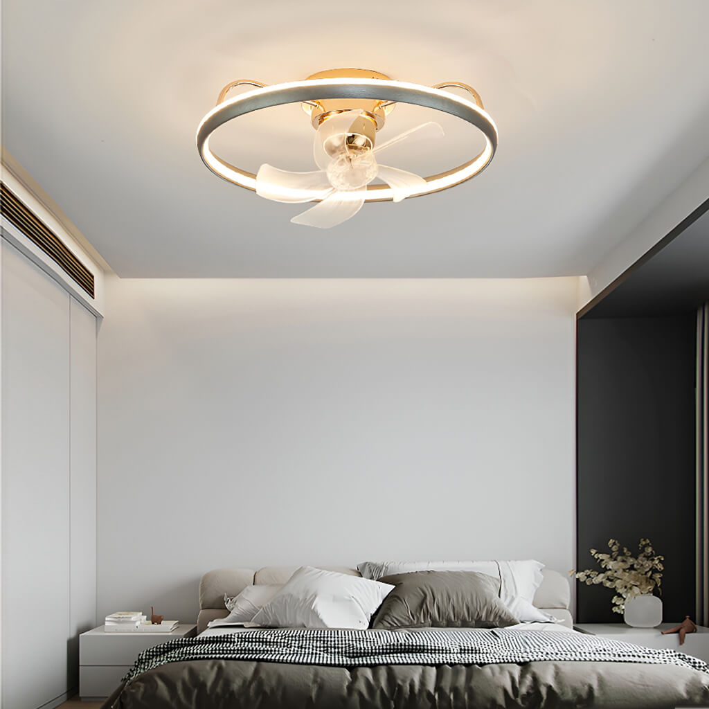 Modern Circular Ceiling Fan Light With Remote Control-livingroom-2 | Feyran Lightin…