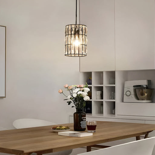 Modern Creative Crystal Chandelier - Line Pendant Light-dining-room-1|Feyran