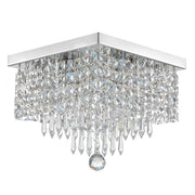 Modern Hallway Crystal Flush Mount Ceiling Light-light-off|Feyran