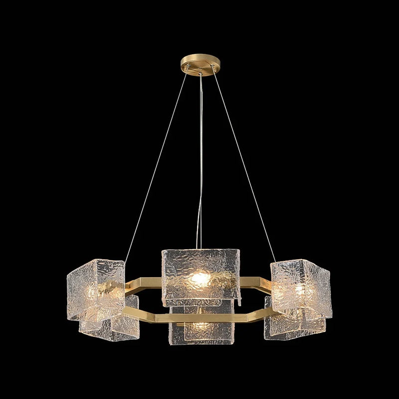 modern-gold-ring-chandelier-with-textured-glass-with-black-background-ch437-20250718-Feyran-lighting