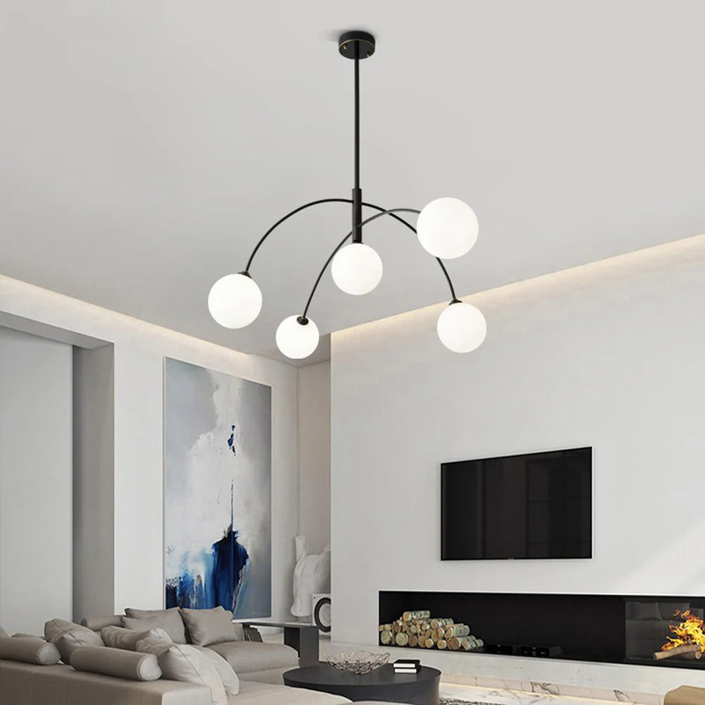 modern-irregular-arc-globe-chandelier-ch390-20250529-black-Feyran-Lighting