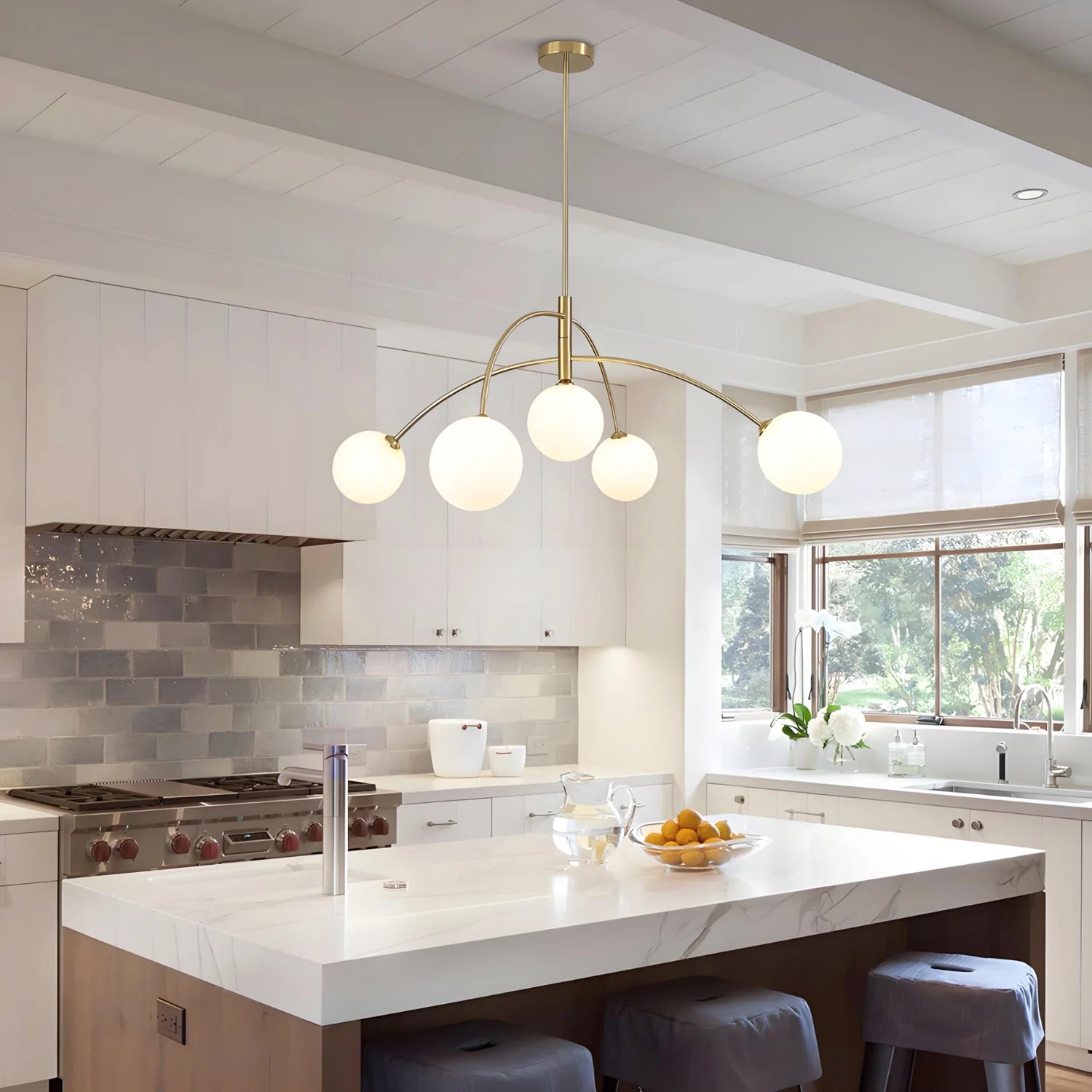 modern-irregular-arc-globe-chandelier-ch390-20250529-kitchen-island-Feyran-Lighting