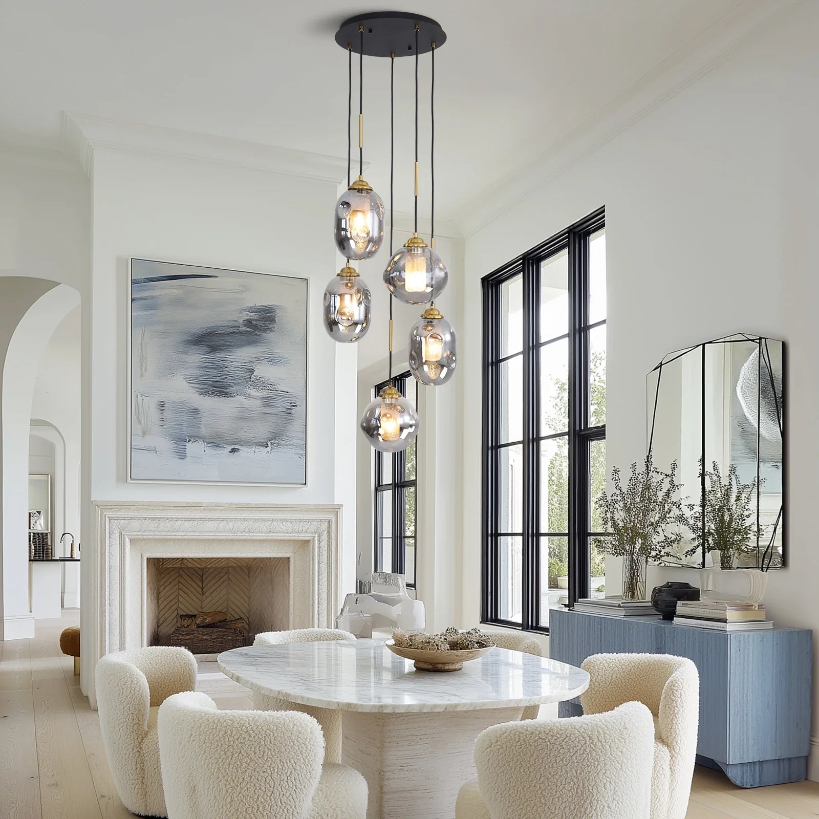 modern-lava-glass-multi-light-chandelier-ch475-Feyran-lighting