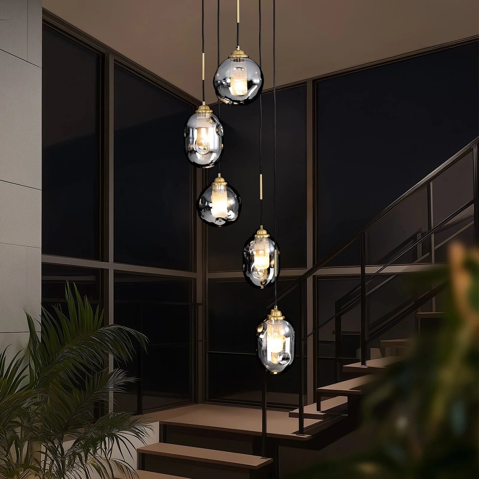 modern-lava-glass-multi-light-chandelier-ch475-Feyran-lighting