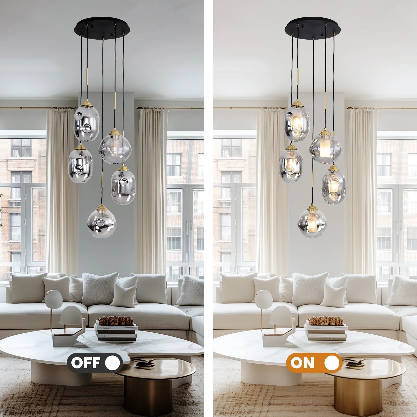 modern-lava-glass-multi-light-chandelier-ch475-Feyran-lighting