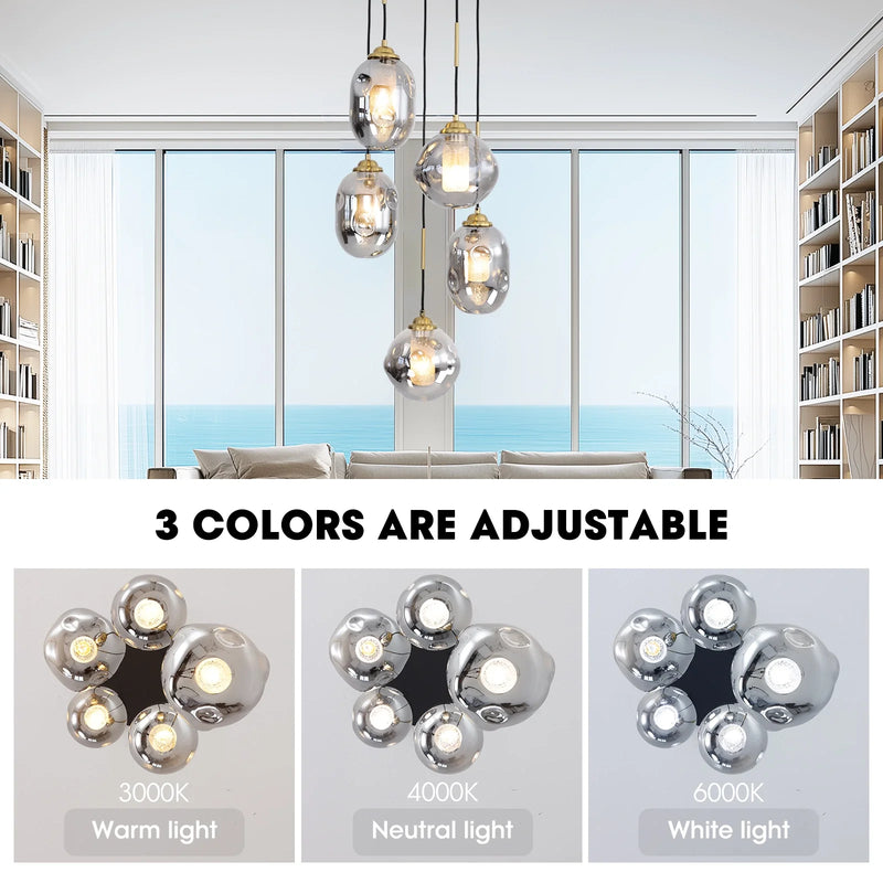 modern-lava-glass-multi-light-chandelier-ch475-Feyran-lighting