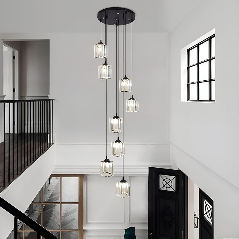 Modern Light Staircase Lamp Spiral Multi Lights-1|Feyran