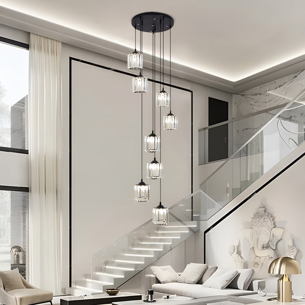 Modern Light Staircase Lamp Spiral Multi Lights-2|Feyran