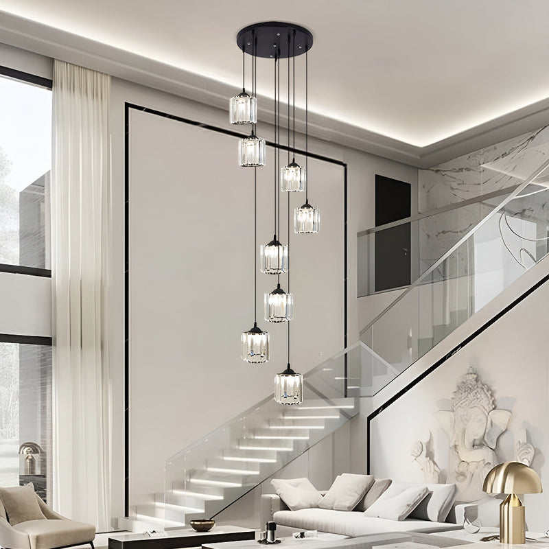 Modern Light Staircase Lamp Spiral Multi Lights-2|Feyran