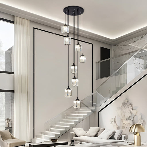 Modern Light Staircase Lamp Spiral Multi Lights-2|Feyran