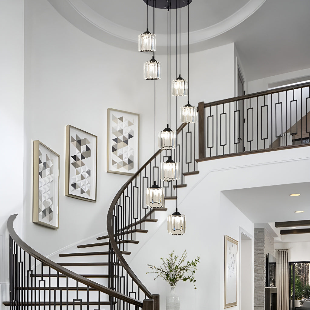 Modern Light Staircase Lamp Spiral Multi Lights-3|Feyran