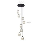 Modern Light Staircase Lamp Spiral Multi Lights-size-1|Feyran