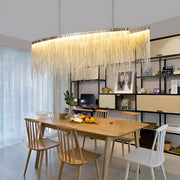 Modern Linear Aluminum Chandelier for Dining room-dining-room-3|Feyran