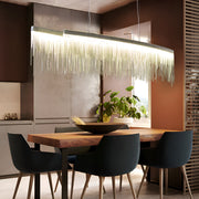 Modern Linear Aluminum Chandelier for Dining room-dining-room-4|Feyran