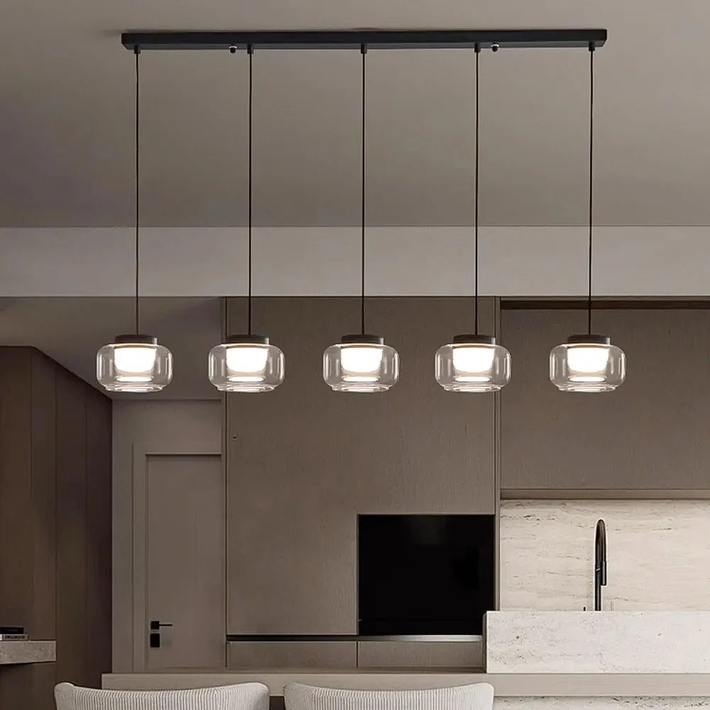 front-view-of-modern-linear-glass-pendant-chandelier-ch436-20250718-Feyran-lighting