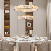 Modern Luxury Crystal and Marble Chandelier - dining room| Feyran