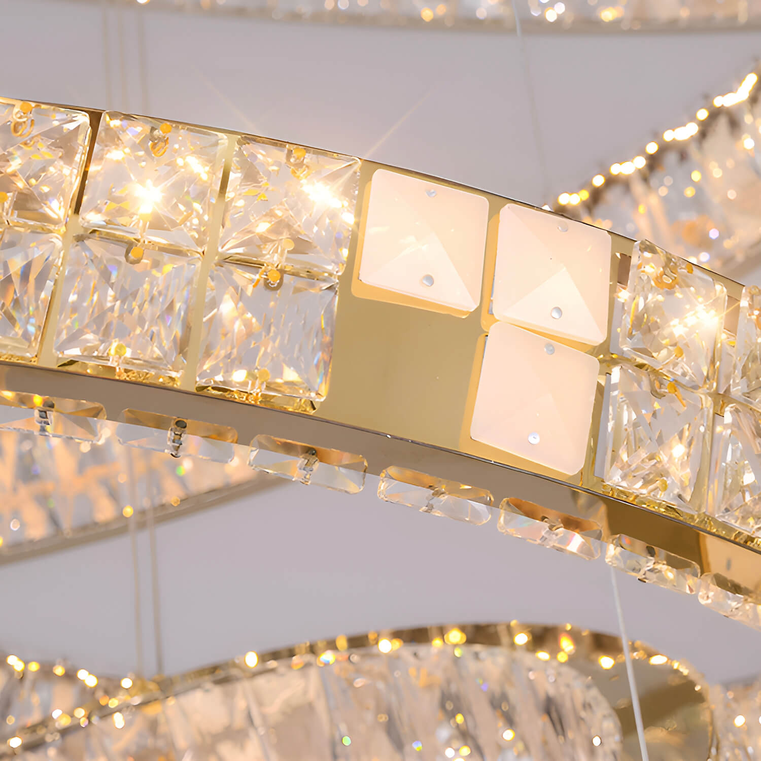 Modern Luxury Crystal and Marble Chandelier details| Feyran