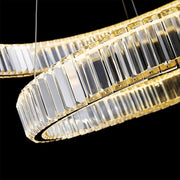 Modern Luxury Crystal Chandelier Elegant Circular Duplex Living Room and Dining Room Lighting -details|Feyran