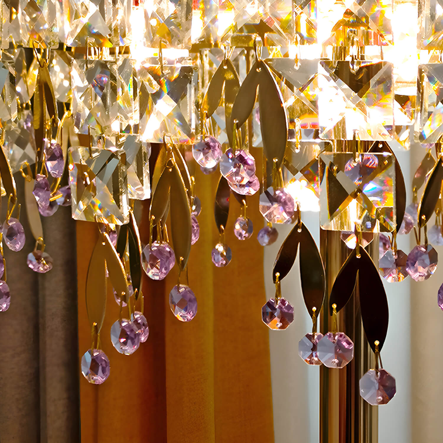 Modern Luxury Crystal Foor Lamp for Bedroom-details-2 |Feyran
