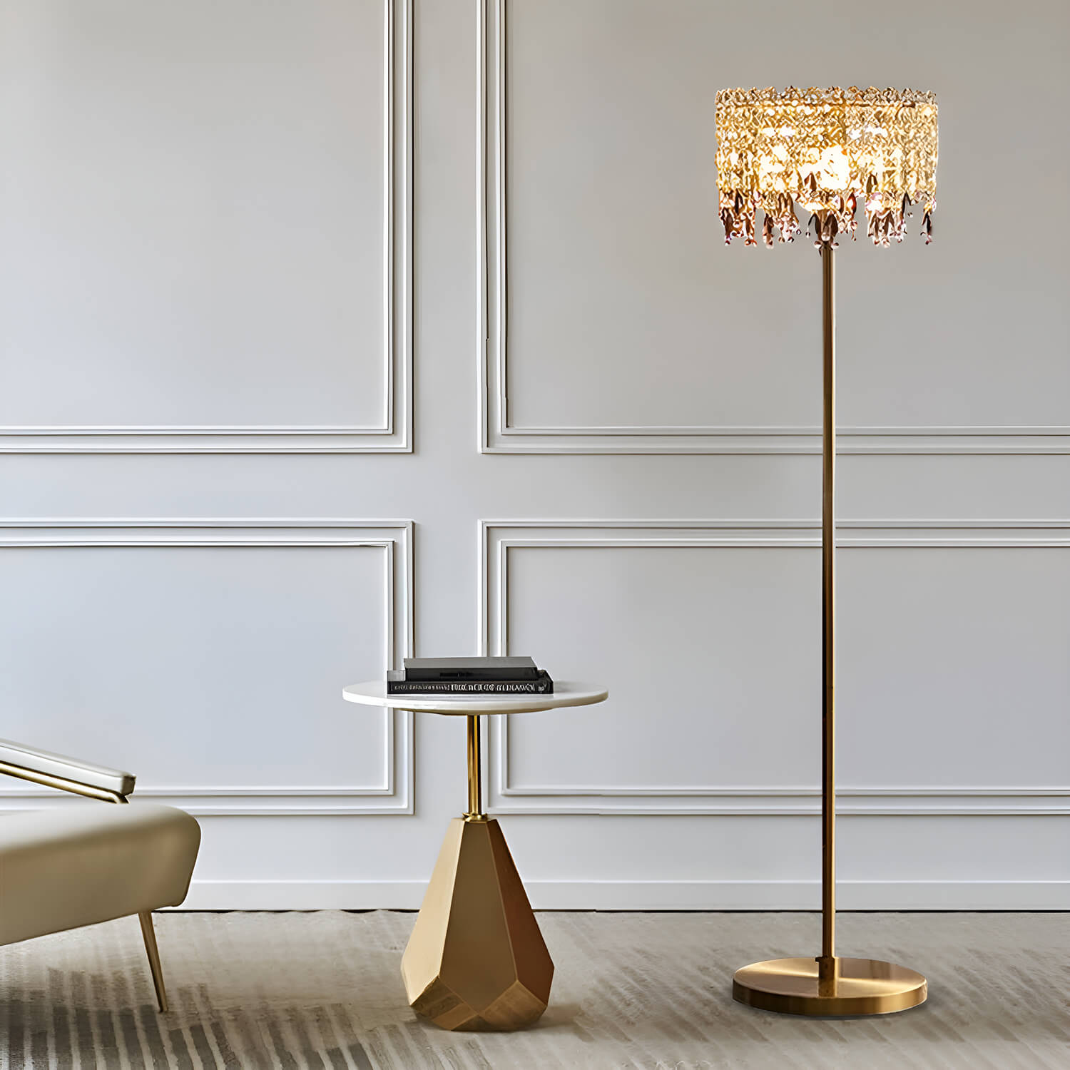 Modern Luxury Crystal Foor Lamp for Bedroom-living-room-2 |Feyran