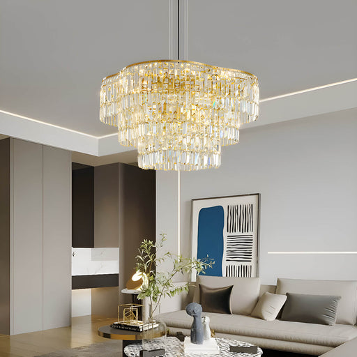 Modern Luxury Gold Crystal Chandelier -Living room|Feyran