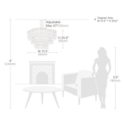 Modern Luxury Gold Crystal Chandelier - size | Feyran